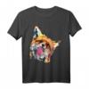 Handbemalter Fuchs T-Shirt - Lustiges Wildtier Motiv für Tierliebhaber und Naturfans