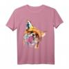 Handbemalter Fuchs T-Shirt - Lustiges Wildtier Motiv für Tierliebhaber und Naturfans