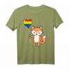 Fuchs Herzballon LGBT Gay Pride T-Shirt – Buntes Design für Pride Month & HapKoala für Stolze Homosexuelle