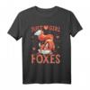 Fuchs Rotfuchs Just A Girl Mädchen T-Shirt - Süßes Cartoon Design, Perfekt für Tierliebhaber & Fuchsfans, Geschenkidee für Kinder & Erwachsene