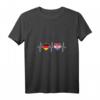 Damen T-Shirt mit Kroatisch-Deutsch Flaggen - V-Ausschnitt für Doppelstaater, Kroatien-Urlaub & Integration