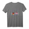 Damen T-Shirt mit Kroatisch-Deutsch Flaggen - V-Ausschnitt für Doppelstaater, Kroatien-Urlaub & Integration