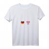 Damen T-Shirt mit Kroatisch-Deutsch Flaggen - V-Ausschnitt für Doppelstaater, Kroatien-Urlaub & Integration