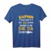 16. Hochzeitstag Saphirhochzeit T-Shirt für Ehemann - Geschenkidee zum 16. Ehejubiläum & Familienfeier