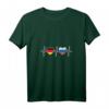 Damen T-Shirt mit deutschen und russischen Flaggen – V-Ausschnitt für doppelte Staatsbürgerschaft, Integration & Urlaub in Russland