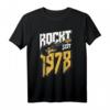 45. Geburtstag Rockt Seit 1978 T-Shirt - Cooles Jahrgang 1978 Design für Metal Fans, Gitarrenliebhaber, Biker und Rockmusiker