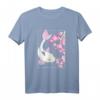 Vintage Kirschblüte und Koi Fisch T-Shirt – Japanisches Design für Kunst- und Karpfenliebhaber im traditionellen Stil