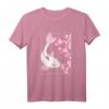 Vintage Kirschblüte und Koi Fisch T-Shirt – Japanisches Design für Kunst- und Karpfenliebhaber im traditionellen Stil