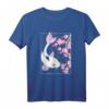 Vintage Kirschblüte und Koi Fisch T-Shirt – Japanisches Design für Kunst- und Karpfenliebhaber im traditionellen Stil