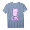 Pastell Gothic Geist Katze Boo Halloween T-Shirt - Ästhetisch, Okkult & Kawaii für Gothic, Cosplay & Harajuku Fans