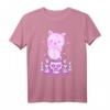 Pastell Gothic Geist Katze Boo Halloween T-Shirt - Ästhetisch, Okkult & Kawaii für Gothic, Cosplay & Harajuku Fans