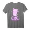Pastell Gothic Geist Katze Boo Halloween T-Shirt - Ästhetisch, Okkult & Kawaii für Gothic, Cosplay & Harajuku Fans