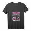 Damen T-Shirt zum 10. Hochzeitstag – Rosenhochzeit Geschenk für Ehefrauen mit V-Ausschnitt