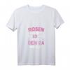 Damen T-Shirt zum 10. Hochzeitstag – Rosenhochzeit Geschenk für Ehefrauen mit V-Ausschnitt