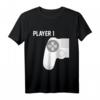 Zocker Couple Gamer Geschenk Partnerlook Player 1 Player 2 T-Shirt – Lustiges Gaming T-Shirt für Paare, Weihnachten & Geburtstag