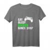 Eat Sleep Zocken Since 2007 Gamer T-Shirt – Lustiges Gaming Geschenk zum 14. Geburtstag, Weihnachten & für echte Pro Gamer
