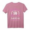 10. Hochzeitstag T-Shirt für Ehefrau - Rosenhochzeit Geschenk für 10 Jahre Ehe, Partner, Familie und Romantik