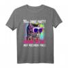 90er Jahre Outfit Damen & Herren Party T-Shirt mit Katze - Lustiges Motiv für Mottopartys & Nostalgie-Look
