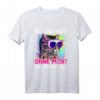 90er Jahre Outfit Damen & Herren Party T-Shirt mit Katze - Lustiges Motiv für Mottopartys & Nostalgie-Look