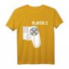 Zocker Couple Gamer Geschenk Partnerlook Player 1 Player 2 T-Shirt – Lustiges Gaming T-Shirt für Paare, PC- und Konsolenspieler, ideal als Geschenk zu Weihnachten oder Geburtstag
