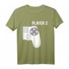 Zocker Couple Gamer Geschenk Partnerlook Player 1 Player 2 T-Shirt – Lustiges Gaming T-Shirt für Paare, PC- und Konsolenspieler, ideal als Geschenk zu Weihnachten oder Geburtstag