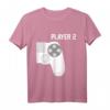 Zocker Couple Gamer Geschenk Partnerlook Player 1 Player 2 T-Shirt – Lustiges Gaming T-Shirt für Paare, PC- und Konsolenspieler, ideal als Geschenk zu Weihnachten oder Geburtstag