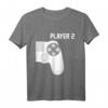 Zocker Couple Gamer Geschenk Partnerlook Player 1 Player 2 T-Shirt – Lustiges Gaming T-Shirt für Paare, PC- und Konsolenspieler, ideal als Geschenk zu Weihnachten oder Geburtstag