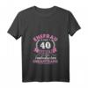 Damen T-Shirt zum 40. Hochzeitstag - Rubinhochzeit seit 40 Jahren, romantisches Jubiläums-Shirt mit V-Ausschnitt