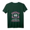 Damen T-Shirt zum 40. Hochzeitstag - Rubinhochzeit seit 40 Jahren, romantisches Jubiläums-Shirt mit V-Ausschnitt