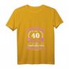 Damen T-Shirt zum 40. Hochzeitstag - Rubinhochzeit seit 40 Jahren, romantisches Jubiläums-Shirt mit V-Ausschnitt