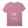 Damen T-Shirt zum 40. Hochzeitstag - Rubinhochzeit seit 40 Jahren, romantisches Jubiläums-Shirt mit V-Ausschnitt