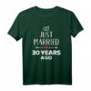 Just married 30. Hochzeitstag T-Shirt – Klassisches Jubiläums-Shirt für Ehepaare zum Feiern und Erinnern