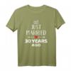 Just married 30. Hochzeitstag T-Shirt – Klassisches Jubiläums-Shirt für Ehepaare zum Feiern und Erinnern
