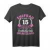 15. Hochzeitstag Kristallhochzeit T-Shirt für Ehefrauen – Romantisches Jubiläumsgeschenk für 15 Jahre Liebe & Familienfeier