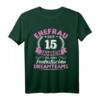 15. Hochzeitstag Kristallhochzeit T-Shirt für Ehefrauen – Romantisches Jubiläumsgeschenk für 15 Jahre Liebe & Familienfeier