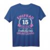 15. Hochzeitstag Kristallhochzeit T-Shirt für Ehefrauen – Romantisches Jubiläumsgeschenk für 15 Jahre Liebe & Familienfeier