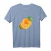 Orange Zitrus Früchte Obst T-Shirt - Realistische Frucht mit Blättern, Perfekt für Obstliebhaber & Fans