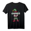 Gamer Elfe Weihnachtsoutfit Partnerlook Geschenk Weihnachten T-Shirt – Festliches Elfendesign für die Feiertage & Familien