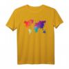 Weltkarte Reisen Länder Geographie Farbige Malerei T-Shirt – Perfektes Geschenk für Weltenbummler und Reiseliebhaber