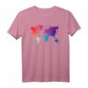 Weltkarte Reisen Länder Geographie Farbige Malerei T-Shirt – Perfektes Geschenk für Weltenbummler und Reiseliebhaber