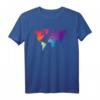 Weltkarte Reisen Länder Geographie Farbige Malerei T-Shirt – Perfektes Geschenk für Weltenbummler und Reiseliebhaber