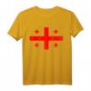 Flagge von Georgien T-Shirt - Klassisch geschnitten, doppelt genähter Saum, ideales Souvenir oder Nationalstolz-Artikel