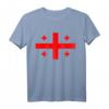 Flagge von Georgien T-Shirt - Klassisch geschnitten, doppelt genähter Saum, ideales Souvenir oder Nationalstolz-Artikel