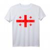 Flagge von Georgien T-Shirt - Klassisch geschnitten, doppelt genähter Saum, ideales Souvenir oder Nationalstolz-Artikel