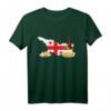 Georgien-Flagge mit traditionellem georgischen Essen T-Shirt – Kultur- und Reisesouvenir mit Khinkali, Khachapuri & Wein