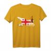 Georgien-Flagge mit traditionellem georgischen Essen T-Shirt – Kultur- und Reisesouvenir mit Khinkali, Khachapuri & Wein