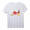 Georgien-Flagge mit traditionellem georgischen Essen T-Shirt – Kultur- und Reisesouvenir mit Khinkali, Khachapuri & Wein