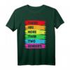 Regenbogenfarben T-Shirt für mehr als zwei Geschlechter - Unterstützung, Vielfalt & LGBTQ Geschenkidee