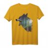Umweltschutz Klimaschutz Wolf Silhouette Wald Wälder T-Shirt – Für Naturschützer, Tierfreunde & Umweltaktivisten