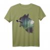 Umweltschutz Klimaschutz Wolf Silhouette Wald Wälder T-Shirt – Für Naturschützer, Tierfreunde & Umweltaktivisten